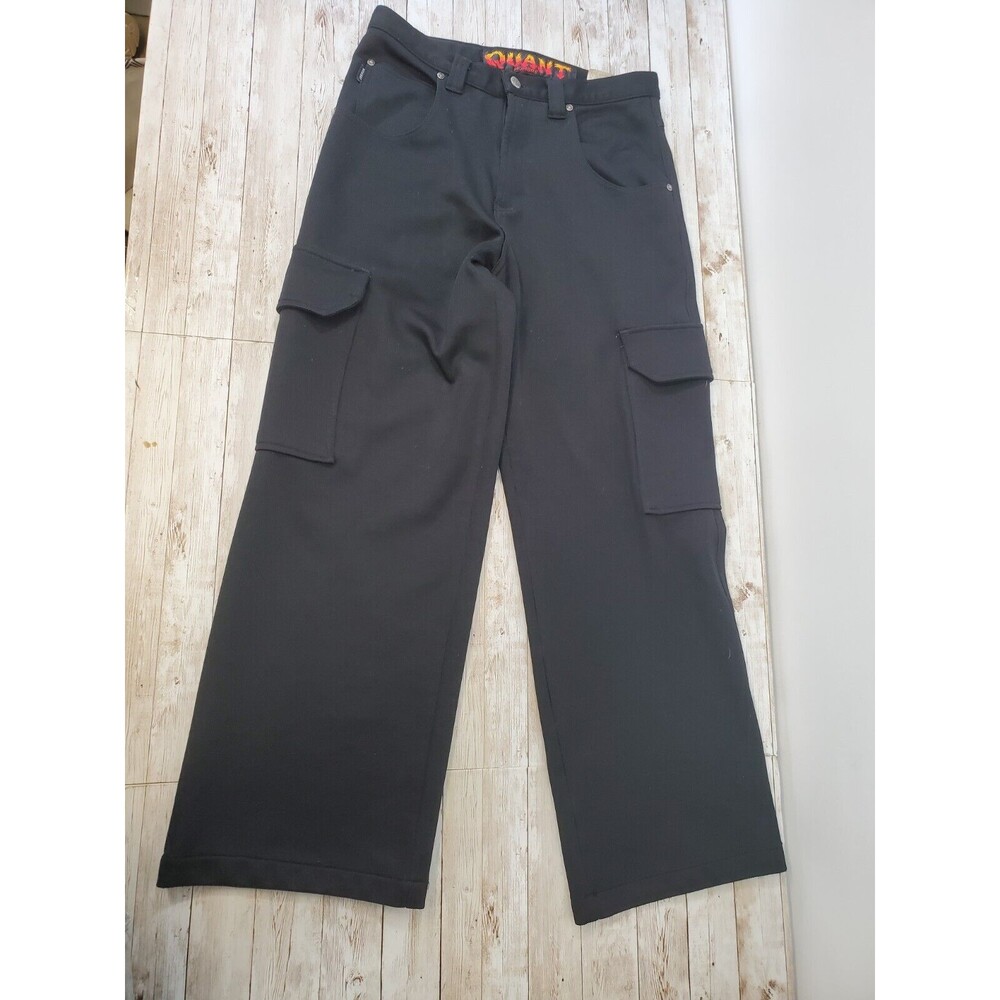 Vintage QUANT HOMBRE Black Cargo Pants Mens‎ Sz 31 Goth
